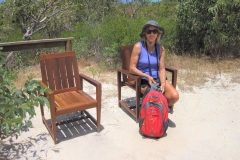 Style and comfort Rest Stop chairs at start of Blue Lagoon Walk